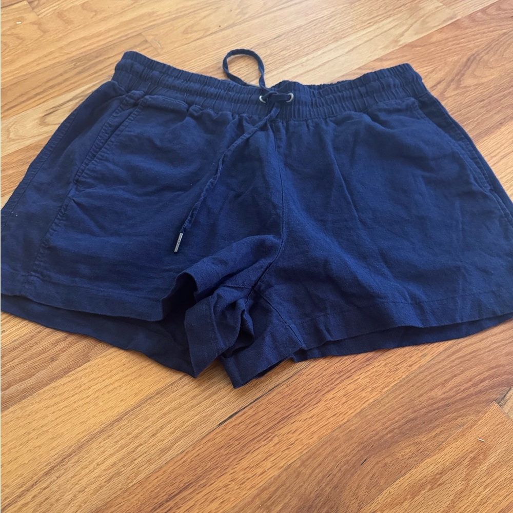 Women's Navy Blue Casual Shorts